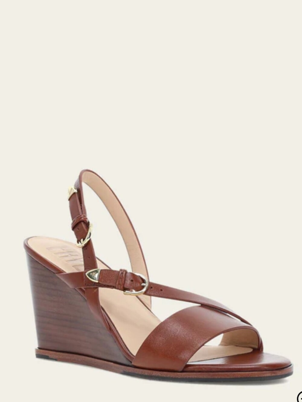 Frye Rachel Buckle Wedge Heeled Sandal Size 8
